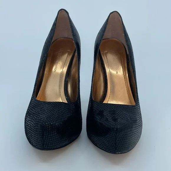 BCBG GENERATION BG-PARADE Leather Heel Shoes for WOMEN - Black - Size 6M - Picture 7 of 13